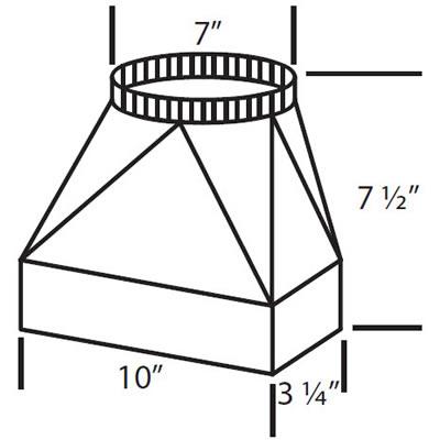 Vent-A-Hood Ventilation Accessories Transitions VP521 IMAGE 2