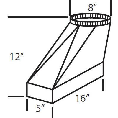 Vent-A-Hood Ventilation Accessories Transitions VP542 IMAGE 2