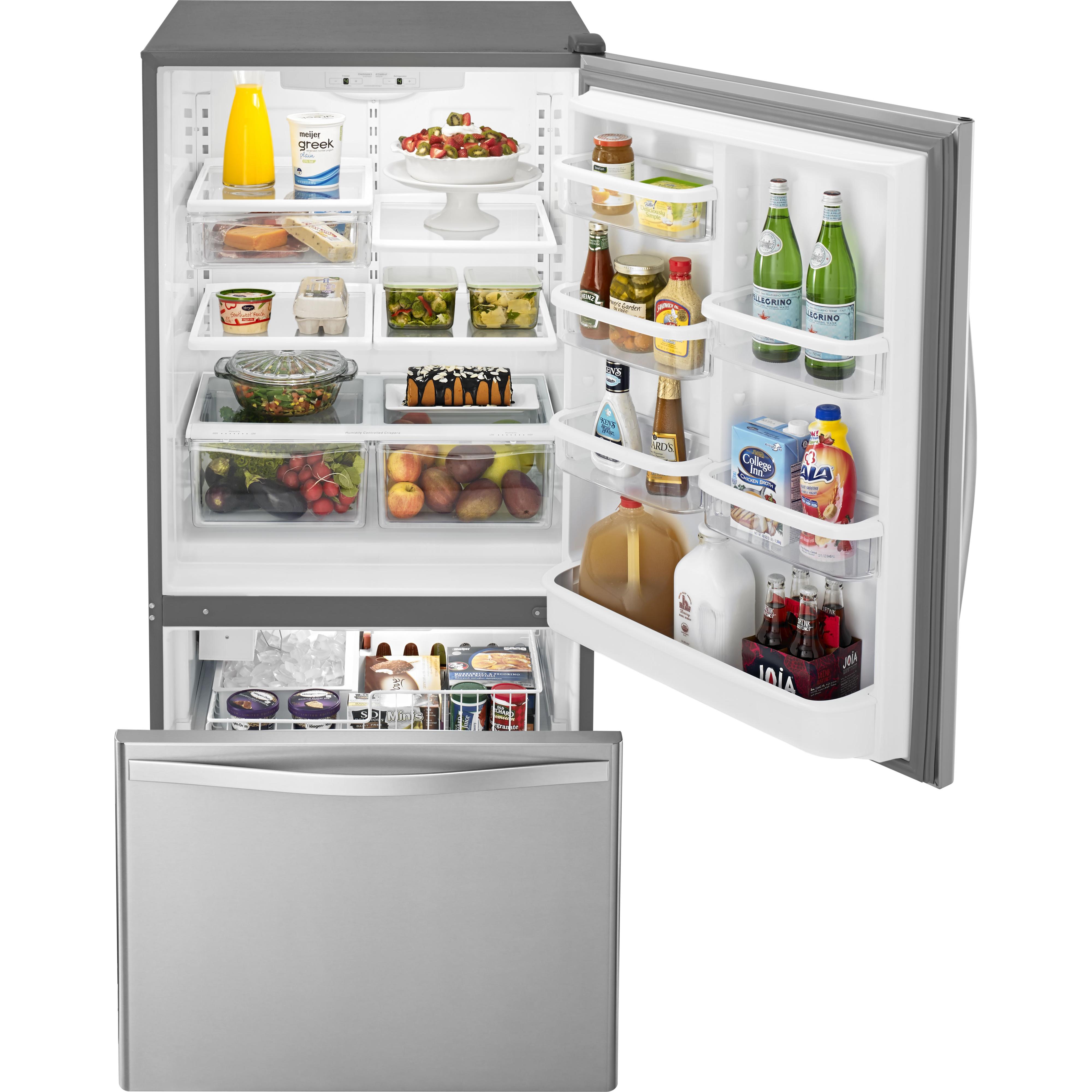 Whirlpool 33-inch, 22 cu. ft. Bottom Freezer Refrigerator with Icemaker WRB322DMBM IMAGE 5