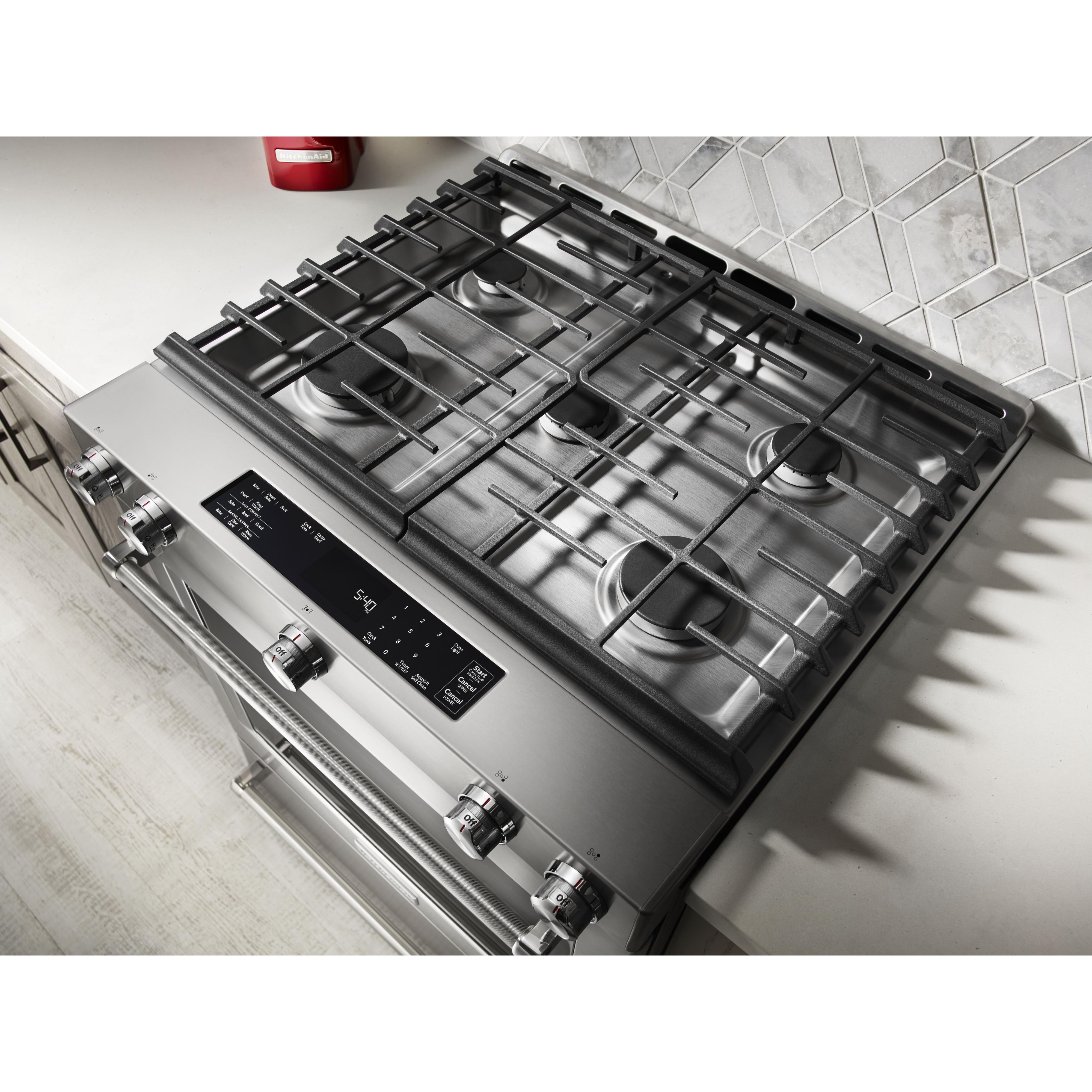 KitchenAid 30-inch Slide-In Gas Range KSGB900ESS IMAGE 5