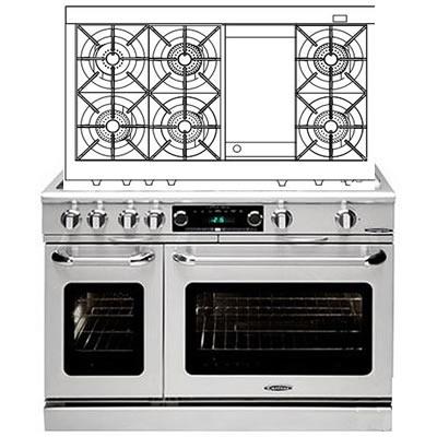 Capital 48-inch Freestanding Dual-Fuel Range COB484G2-N IMAGE 1