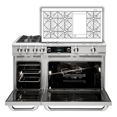 Capital 48-inch Freestanding Dual-Fuel Range COB484G2-N IMAGE 2