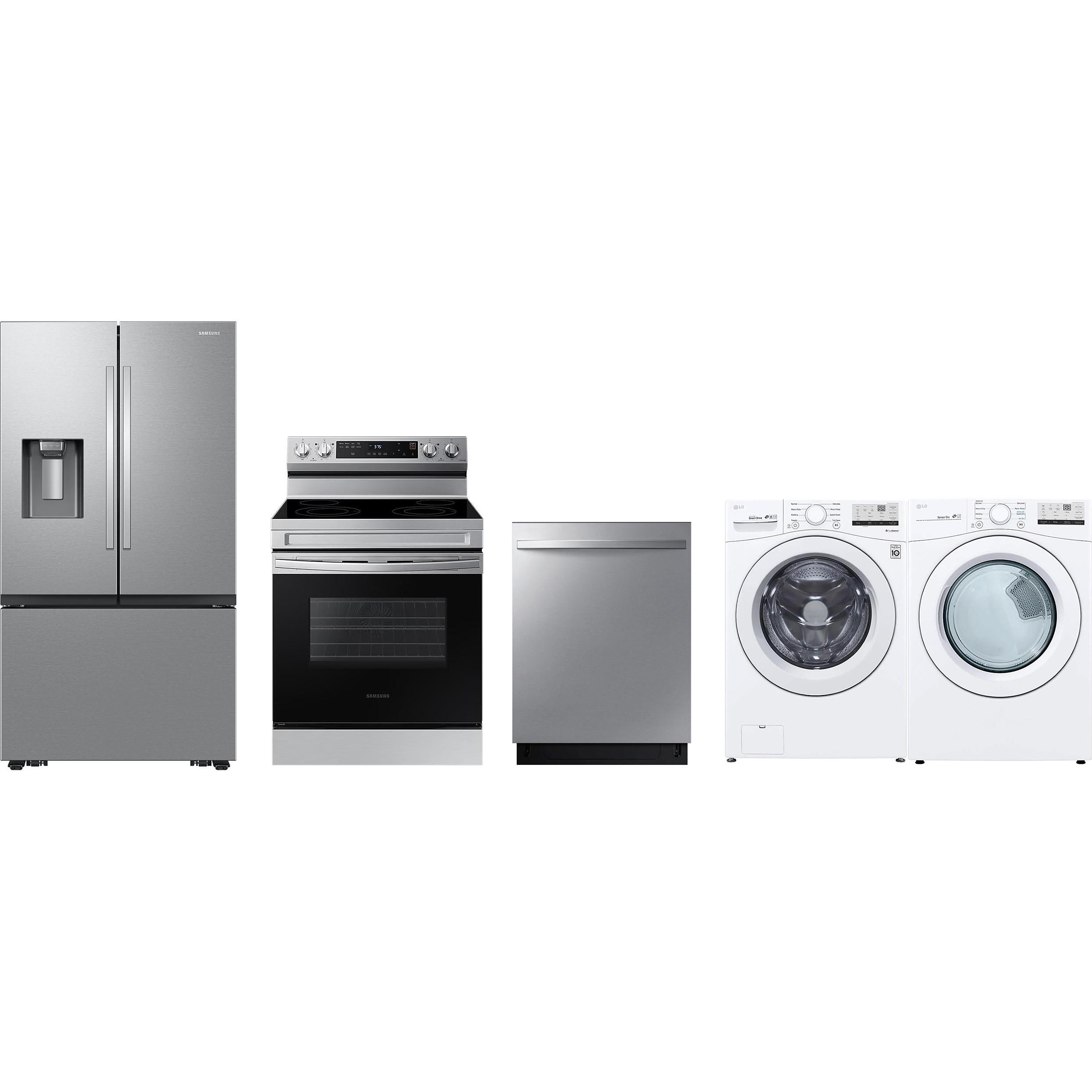 LG Kitchen RF27CG5B30SRAA, NE63F6510SRAC, DW80CG4021SR, WM3400CW, DLE3400W IMAGE 1
