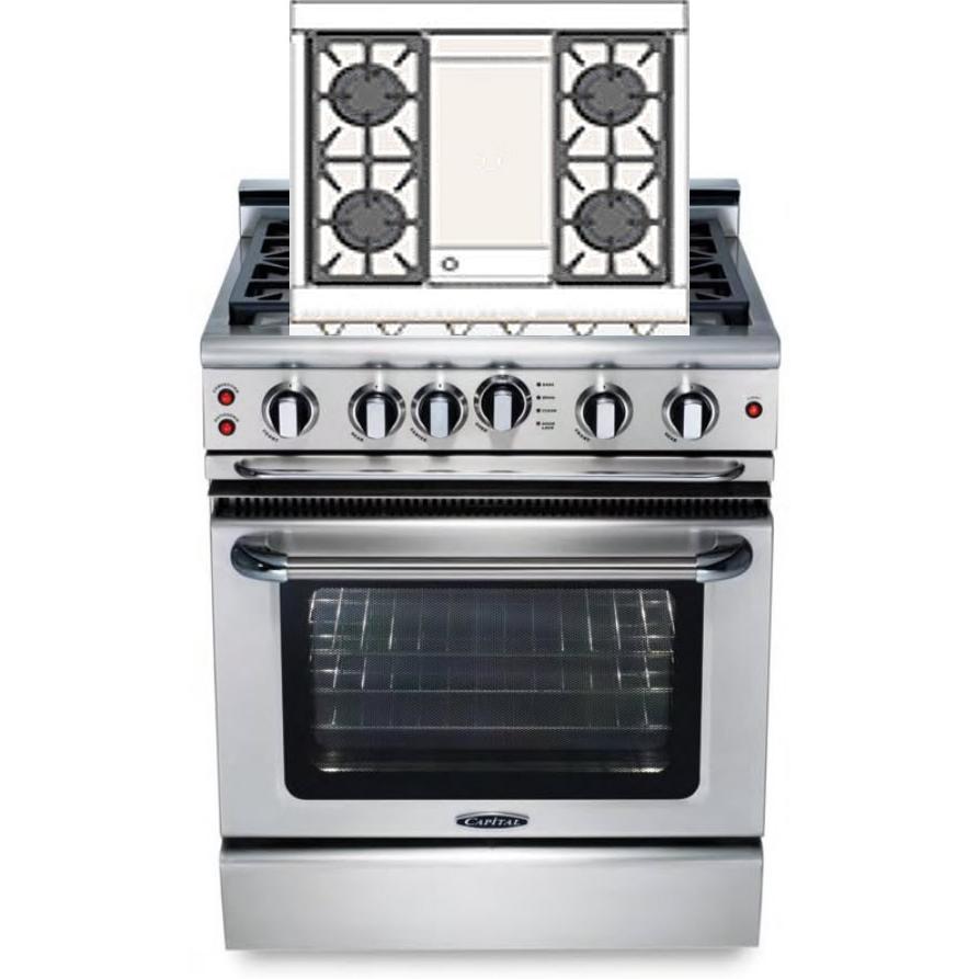 Capital 30-inch Freestanding Gas Range GSCR304G-N IMAGE 1