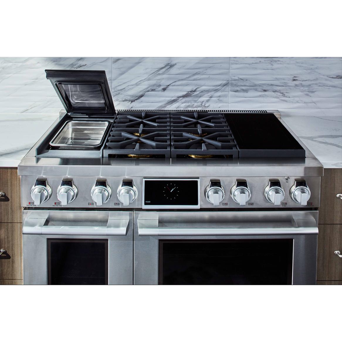 Signature Kitchen Suite 48-inch Freestanding Dual-Fuel Range with Sous Vide SKSDR480SIS IMAGE 13
