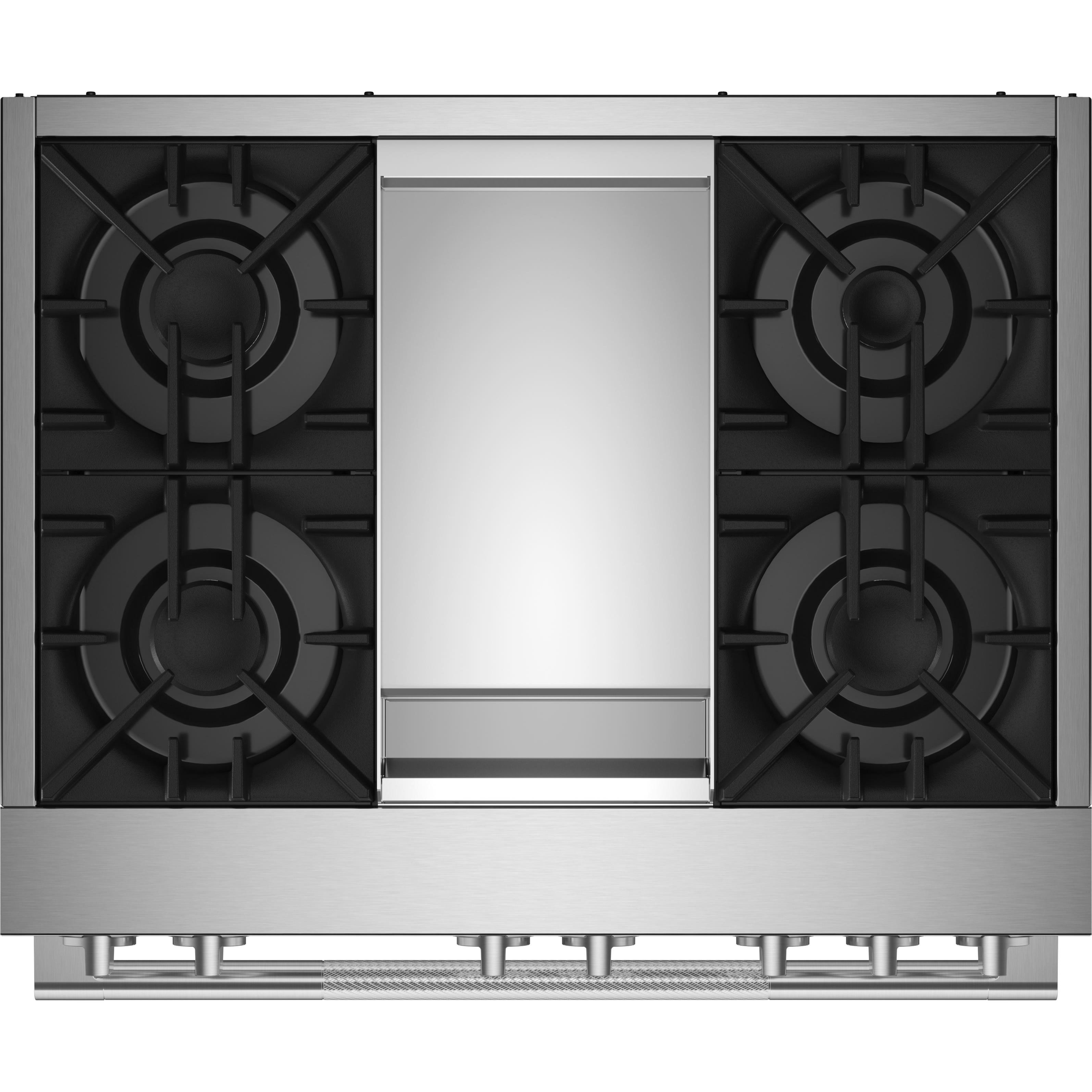 JennAir Rise 36-inch Professional-Style Dual-Fuel Range with Chrome-Infused Griddle JDRP536HL IMAGE 3