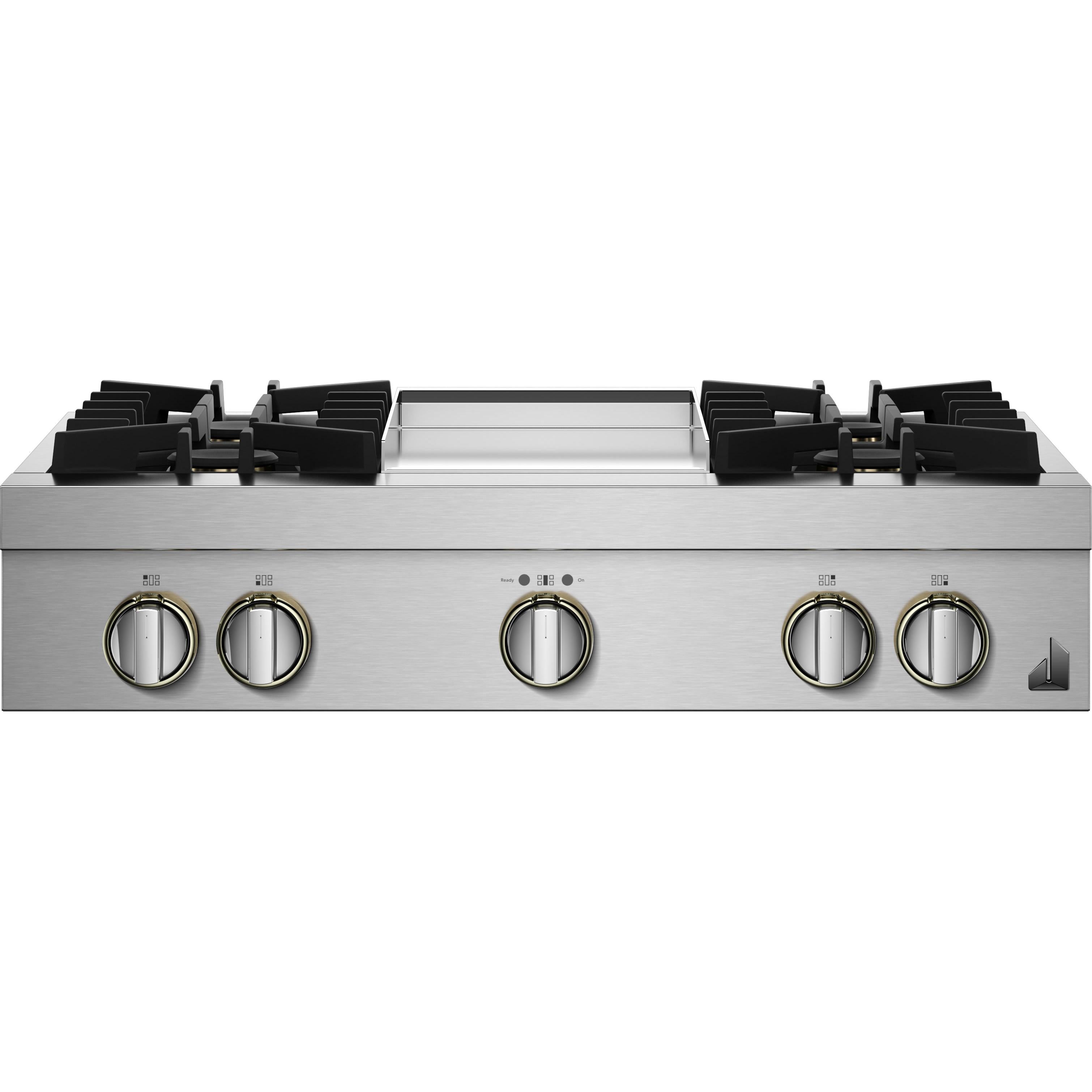 JennAir Rise 36-inch Gas Rangetop with Chrome-Infused Griddle JGCP536HL IMAGE 1