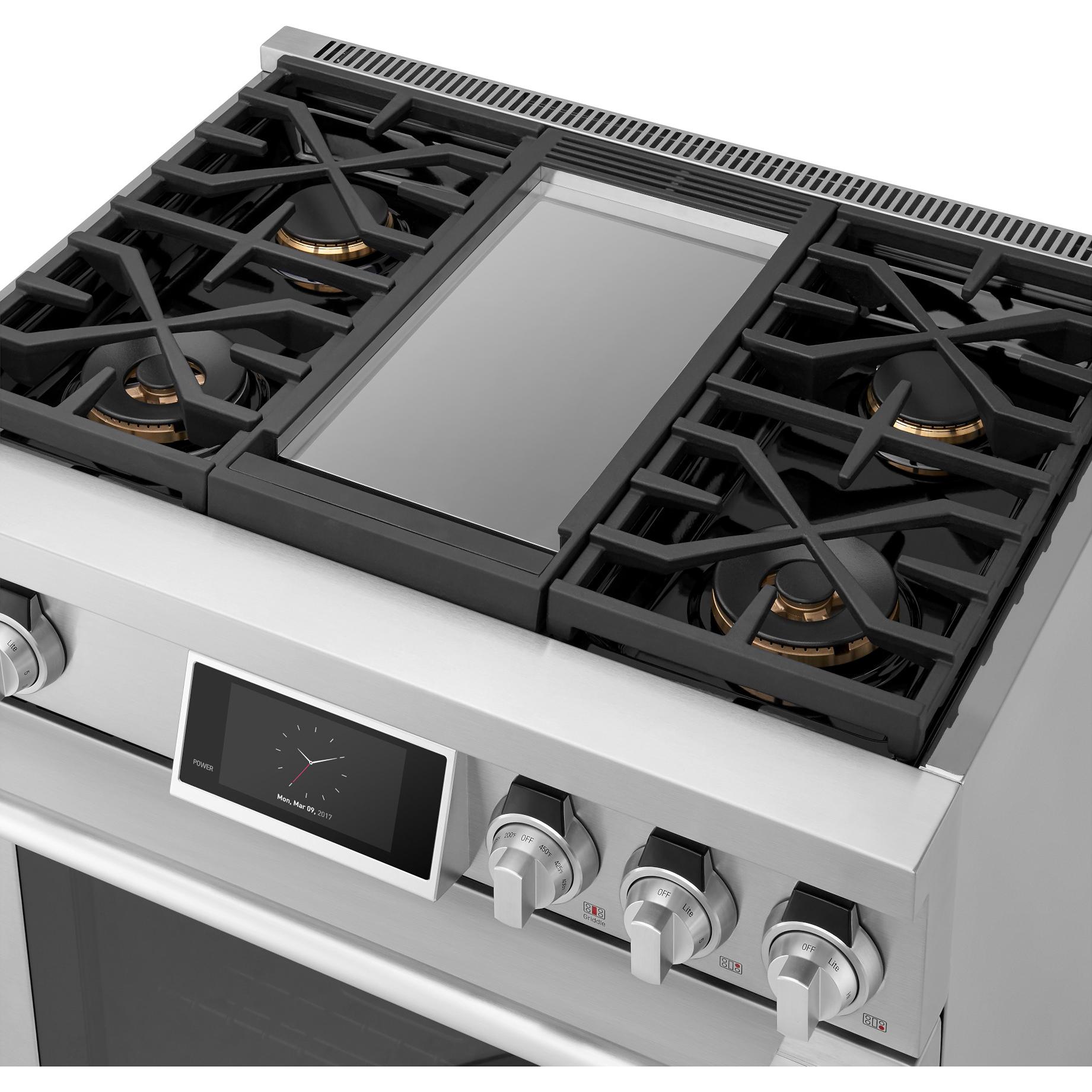 Signature Kitchen Suite 36-inch Freestanding Gas Range with Wi-Fi Connectivity SKSGR360GS IMAGE 10