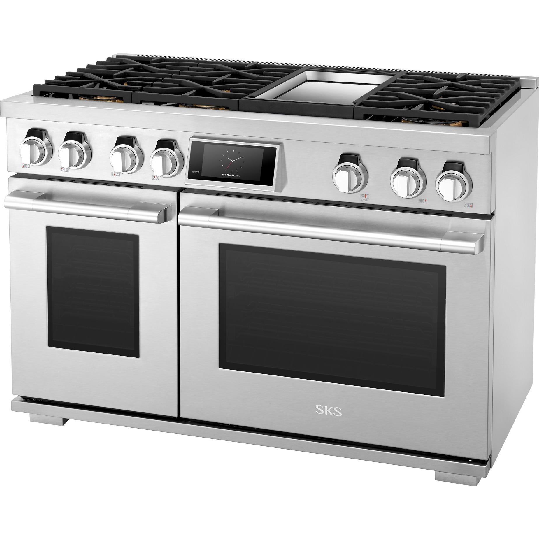 Signature Kitchen Suite 48-inch Freestanding Dual-Fuel Range with Wi-Fi Connectivity SKSDR480GS IMAGE 4