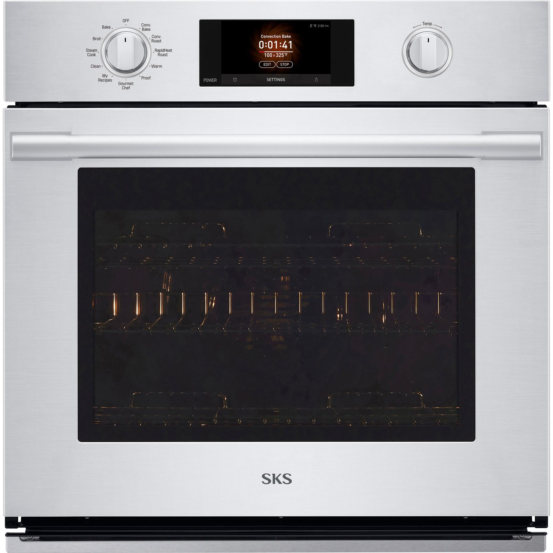 Signature Kitchen Suite 30-inch Single Wall Oven with Steam Assist SKSSV3001S IMAGE 1
