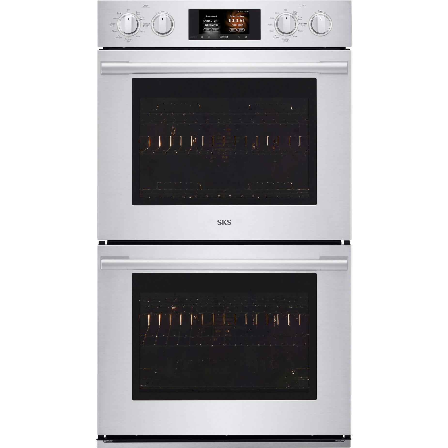 Signature Kitchen Suite 30-inch Double Wall Oven with Steam Assist SKSDV3002S IMAGE 2