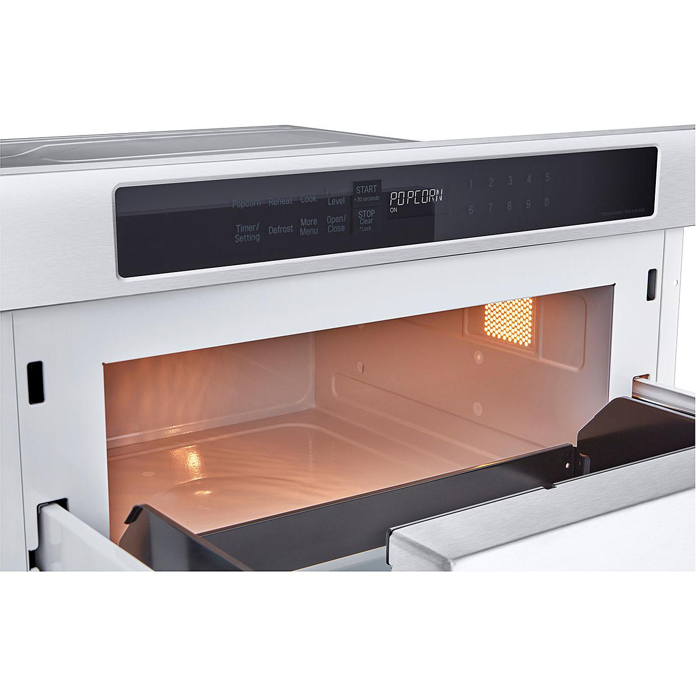 Signature Kitchen Suite 24-inch, 1.2 cu.ft. Built-in Microwave Drawer with Sensor Cooking SKSMD2401S IMAGE 4