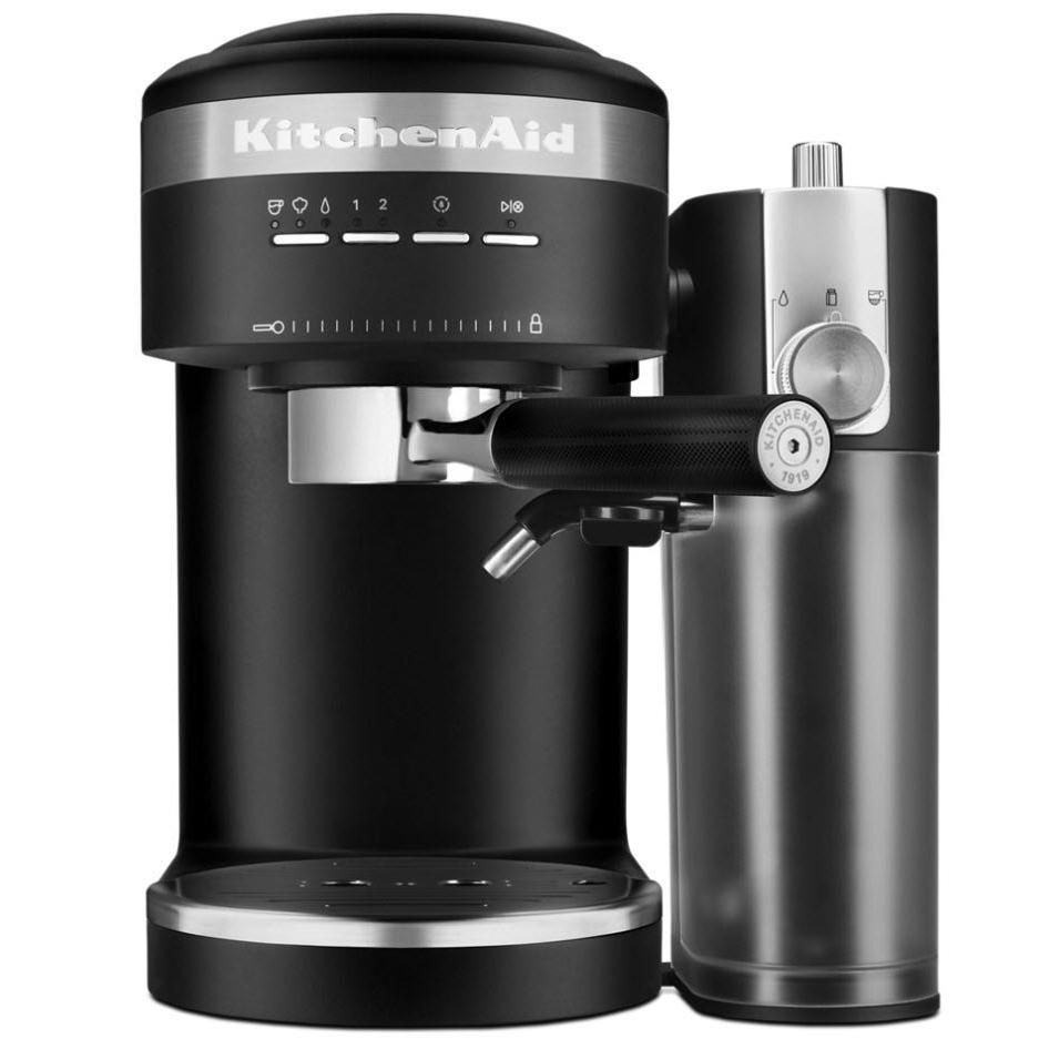 KitchenAid Semi-Automatic Espresso Machine & Automatic Milk Frother Attachment KES6404BM IMAGE 1