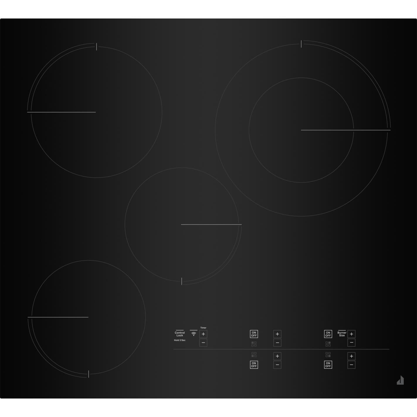 JennAir 24-inch Built-In Electric Cooktop with Emotive Controls JEC4424KB IMAGE 1