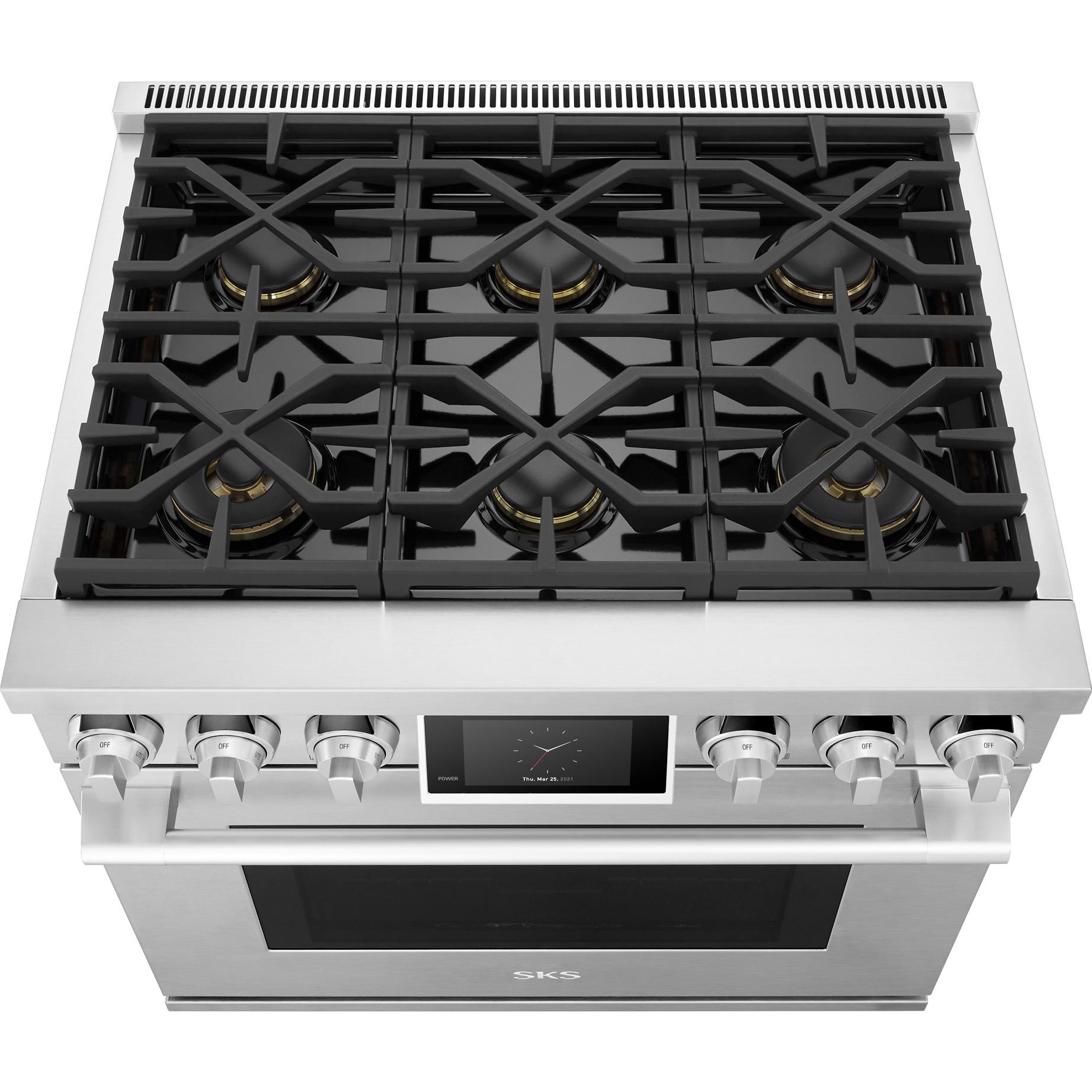 Signature Kitchen Suite 36-inch Freestanding Gas Range with SmartThinQ® SKSGR360S IMAGE 13