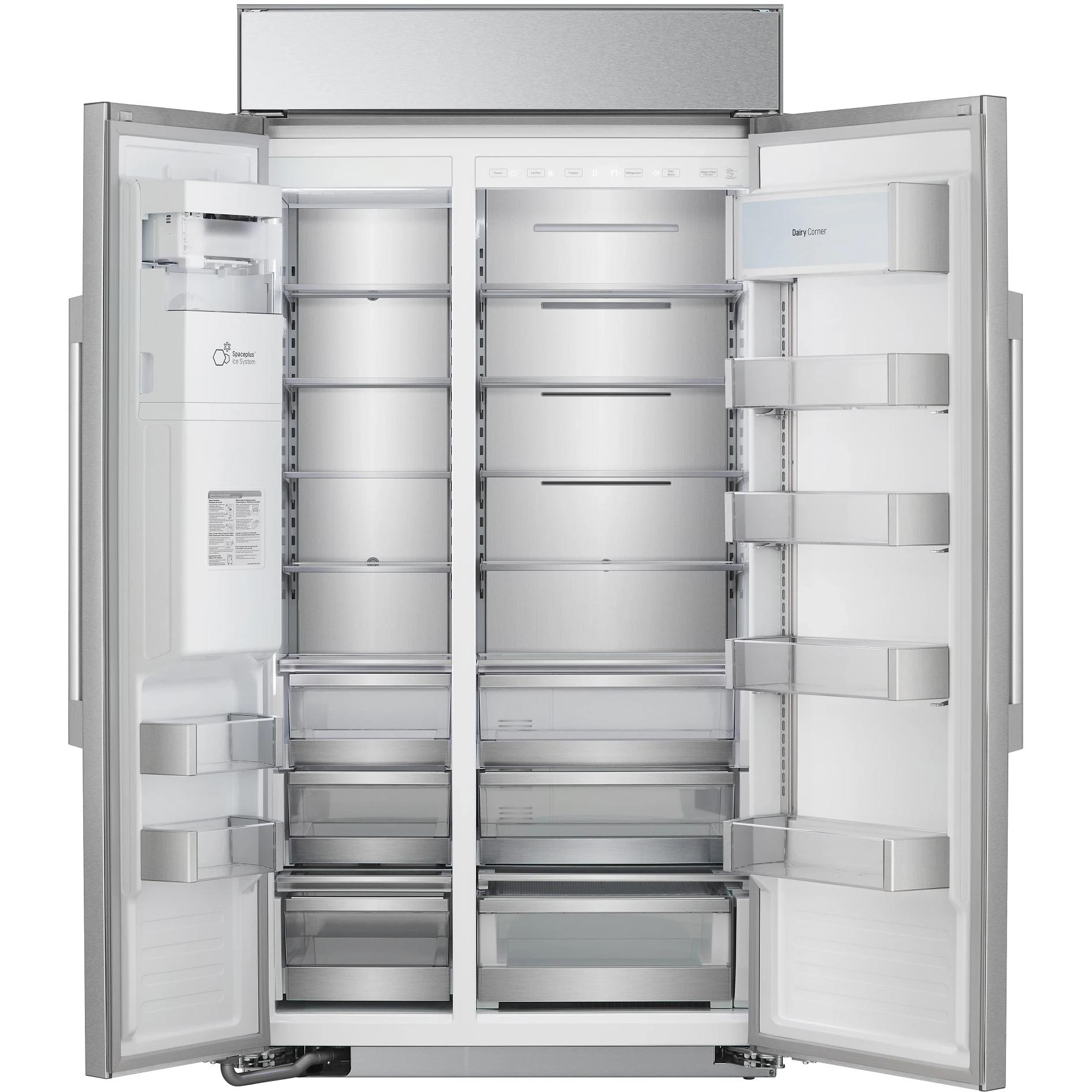 Signature Kitchen Suite 42-inch, 25.6 cu. ft. Built-in Side-by-Side Refrigerator with SpacePlus™ Ice System SKSSB4202S IMAGE 2