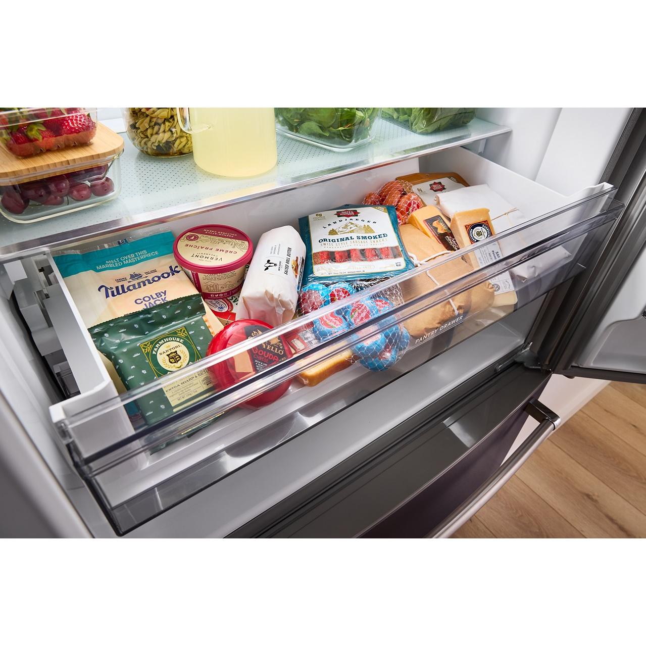KitchenAid 36-inch, 20 cu. ft. Counter-Depth French 3-Door Refrigerator with Water Dispenser KRFC136RBS IMAGE 9