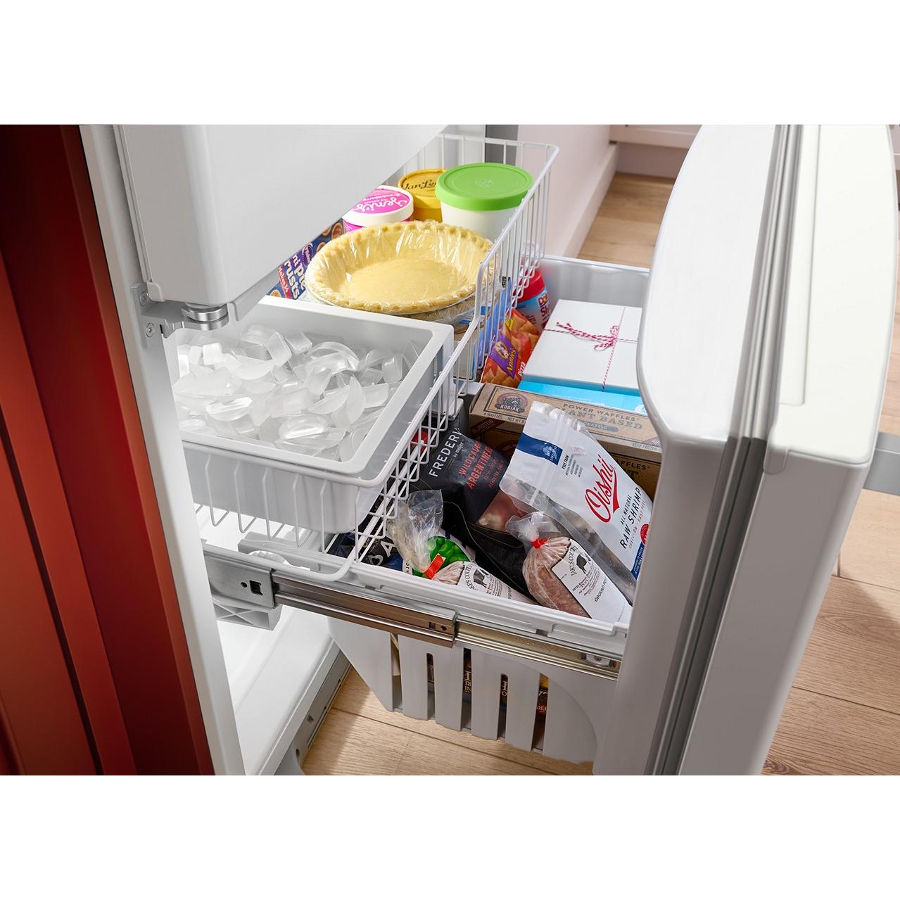 KitchenAid 36-inch, 20 cu. ft. Counter-Depth French 3-Door Refrigerator with Water Dispenser KRFC136RWH IMAGE 8