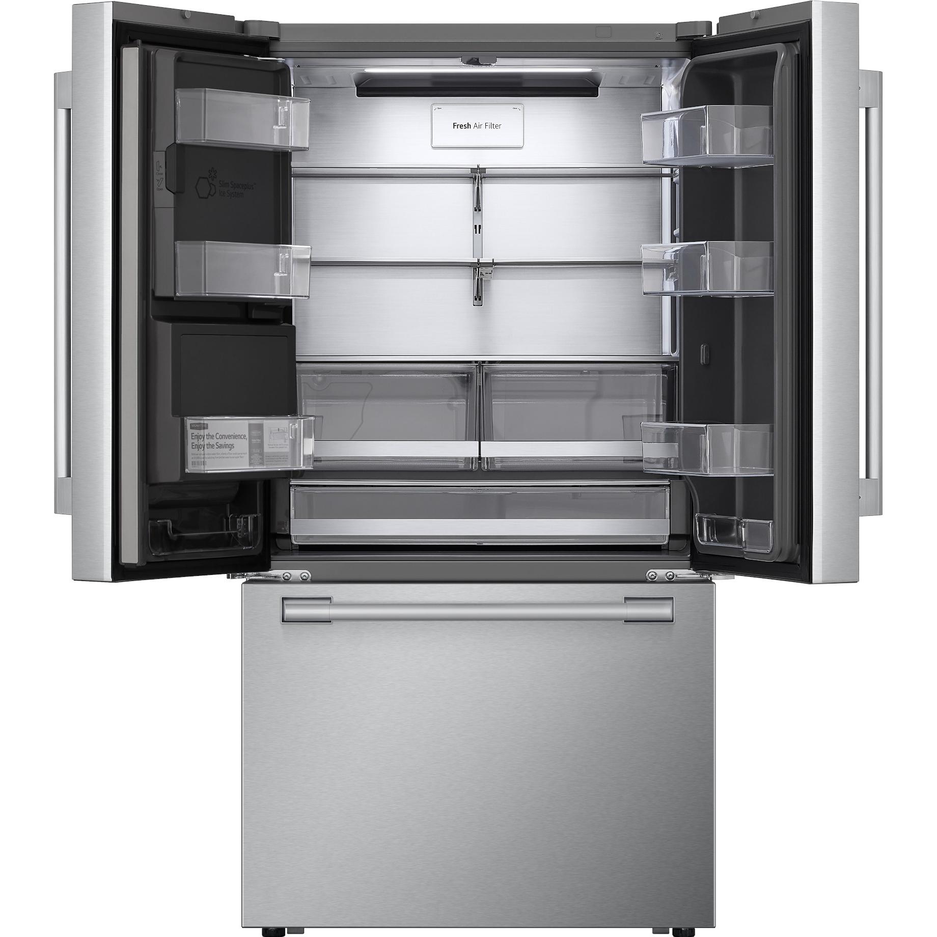 Signature Kitchen Suite 36-inch, 25.5 cu. ft. Counter-Depth French 3-Door Refrigerator with Wi-Fi SKSFD3623SD IMAGE 2