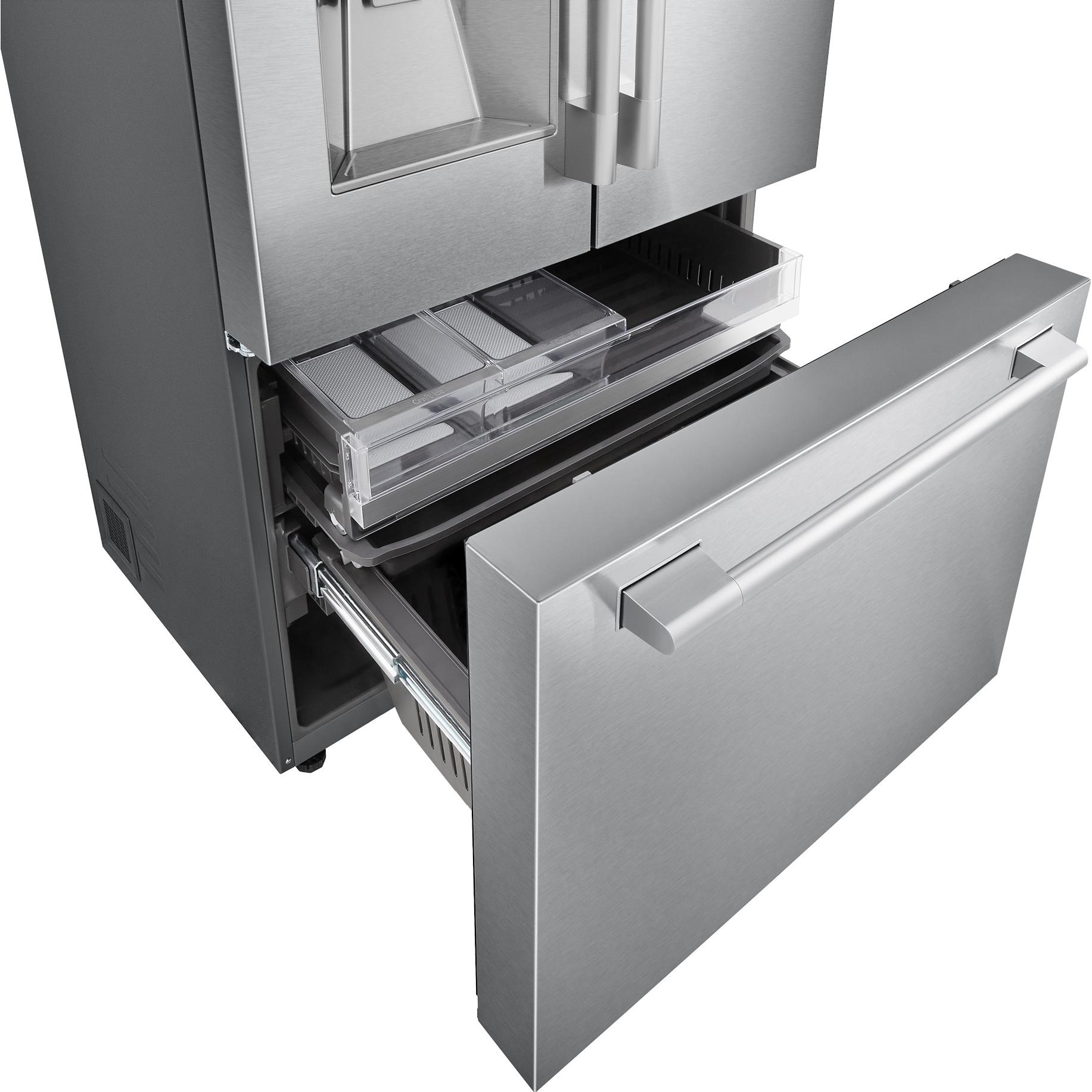 Signature Kitchen Suite 36-inch, 25.5 cu. ft. Counter-Depth French 3-Door Refrigerator with Wi-Fi SKSFD3623SD IMAGE 7