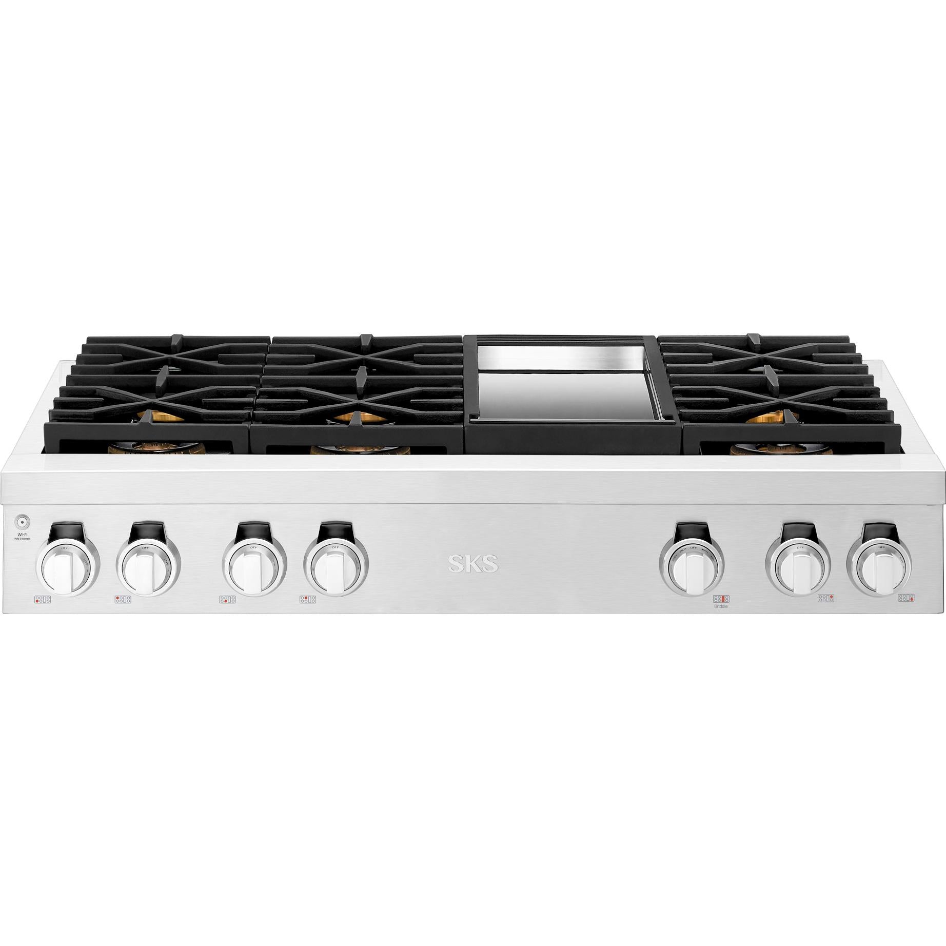 Signature Kitchen Suite 48-inch Built-in Gas Rangetop SKSRT480GS IMAGE 2