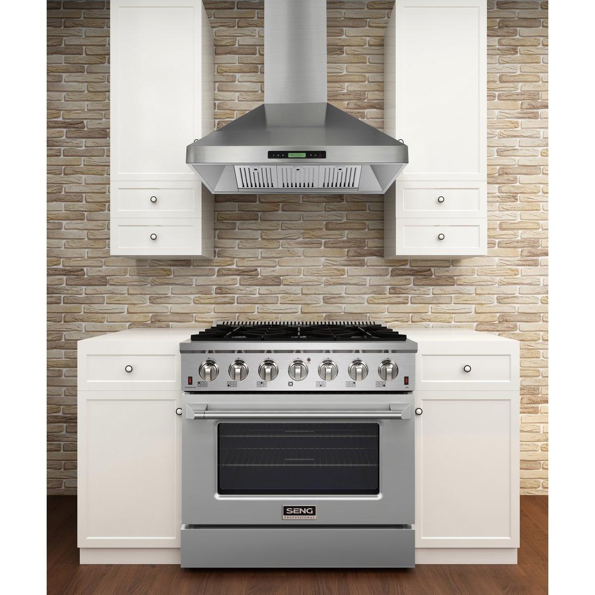 Vesta 36-inch Prague Series Island Hood VRH-PRAGUE-36SS IMAGE 4