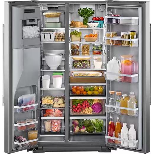 KitchenAid 36-inch, 21 cu. ft. Counter-Depth, Side-by-Side Refrigerator with Ice and Water Dispenser KRSC536RPS IMAGE 2