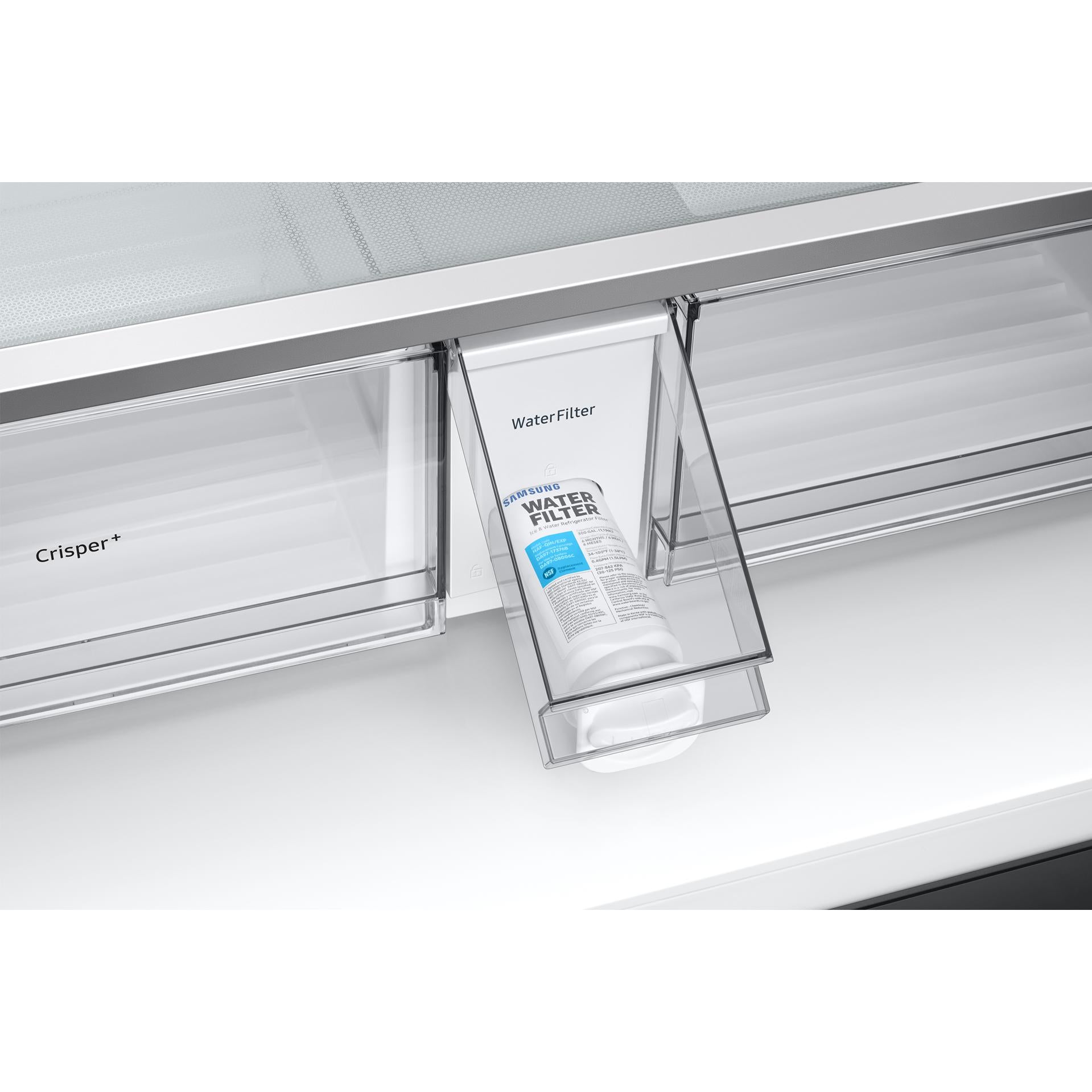Samsung 36-Inch 29 Cu.Ft. Bespoke AI 4-Door French Door Refrigerator with AI Home Screen RF90F29BECRAA IMAGE 11