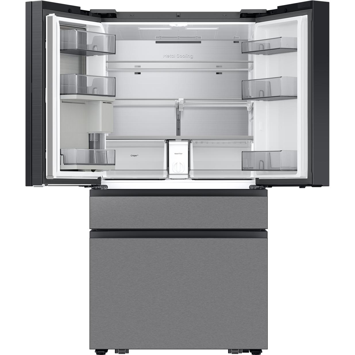 Samsung 36-Inch 29 Cu.Ft. Bespoke AI 4-Door French Door Refrigerator with AI Home Screen RF90F29BECRAA IMAGE 5