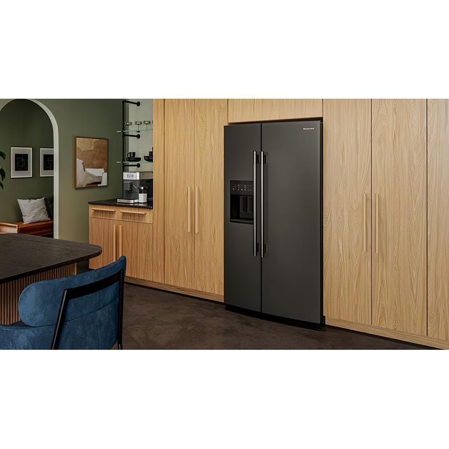 KitchenAid 36-inch, 20.8 cu. ft. Counter-Depth, Side-by-Side Refrigerator with Ice and Water Dispenser KRSC536RBE IMAGE 3