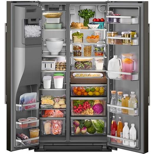 KitchenAid 36-inch, 20.8 cu. ft. Counter-Depth, Side-by-Side Refrigerator with Ice and Water Dispenser KRSC536RJP IMAGE 2