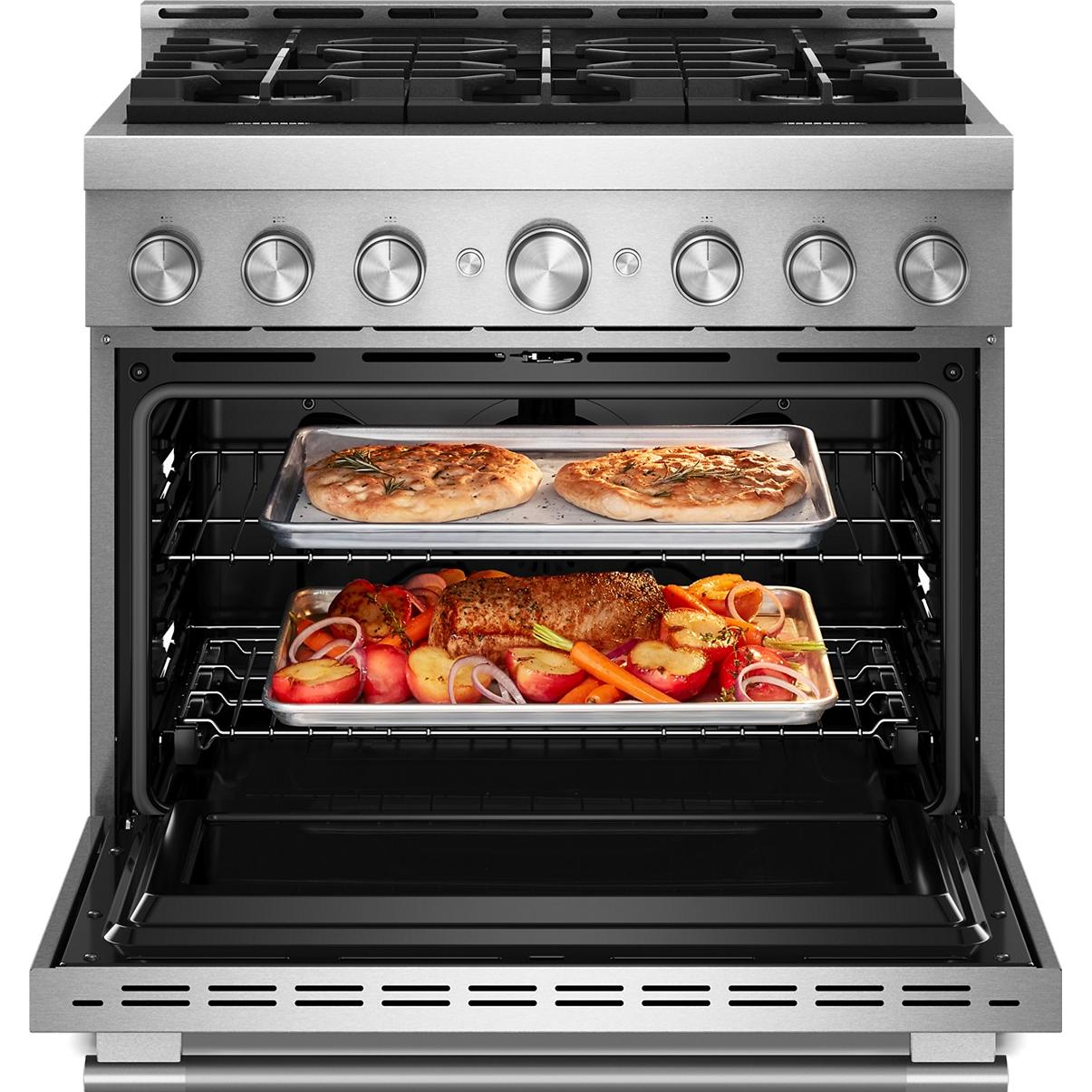 KitchenAid 36-inch Slide-in Gas Range with 6 Burners KFGS936SSS IMAGE 2