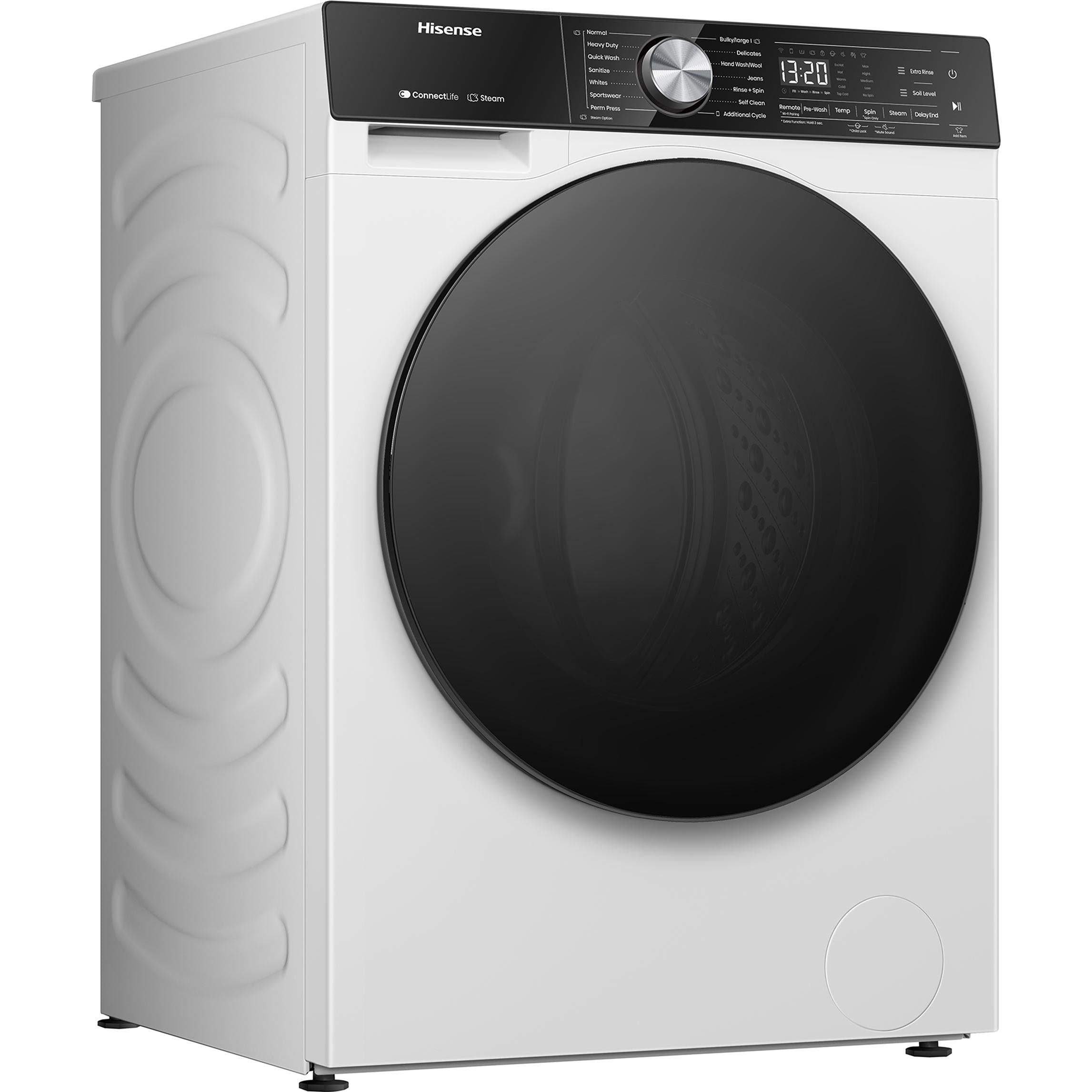 Hisense 3.1 cu.ft. Front Loading Washer with Steam Wash and Wi-Fi Enabled WF5S2845BW IMAGE 4