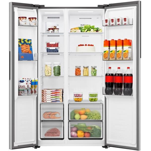 Hisense 36-inch, 19.2 Cu.Ft Side-by-Side Fridge with Recessed Handle RS19A2CSD IMAGE 3