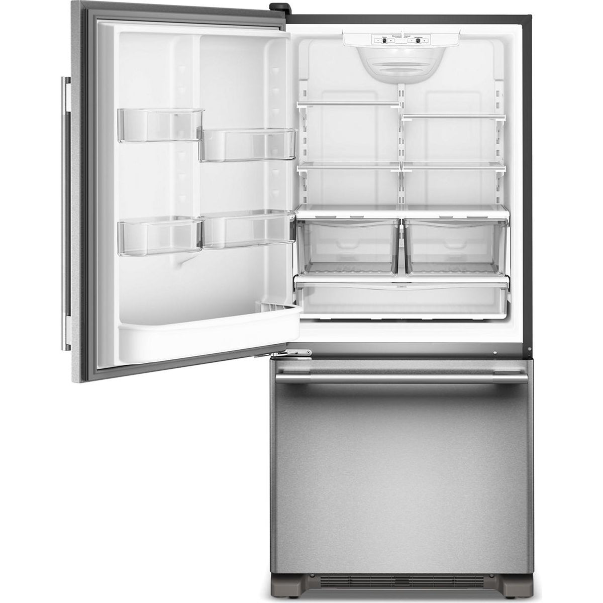 KitchenAid 30-inch, 18.7 cu. ft. Freestanding Bottom Freezer Refrigerator with Full-Width Pantry Drawer KRBL130SPS IMAGE 3
