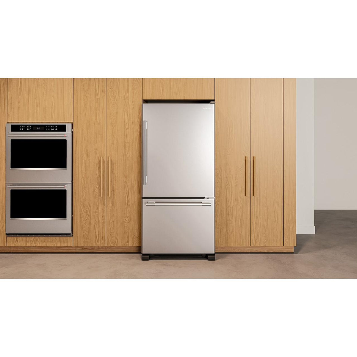 KitchenAid 33-inch, 22.1 cu. ft. Freestanding Bottom Freezer Refrigerator with Full-Width Pantry Drawer KRBR133SPS IMAGE 10