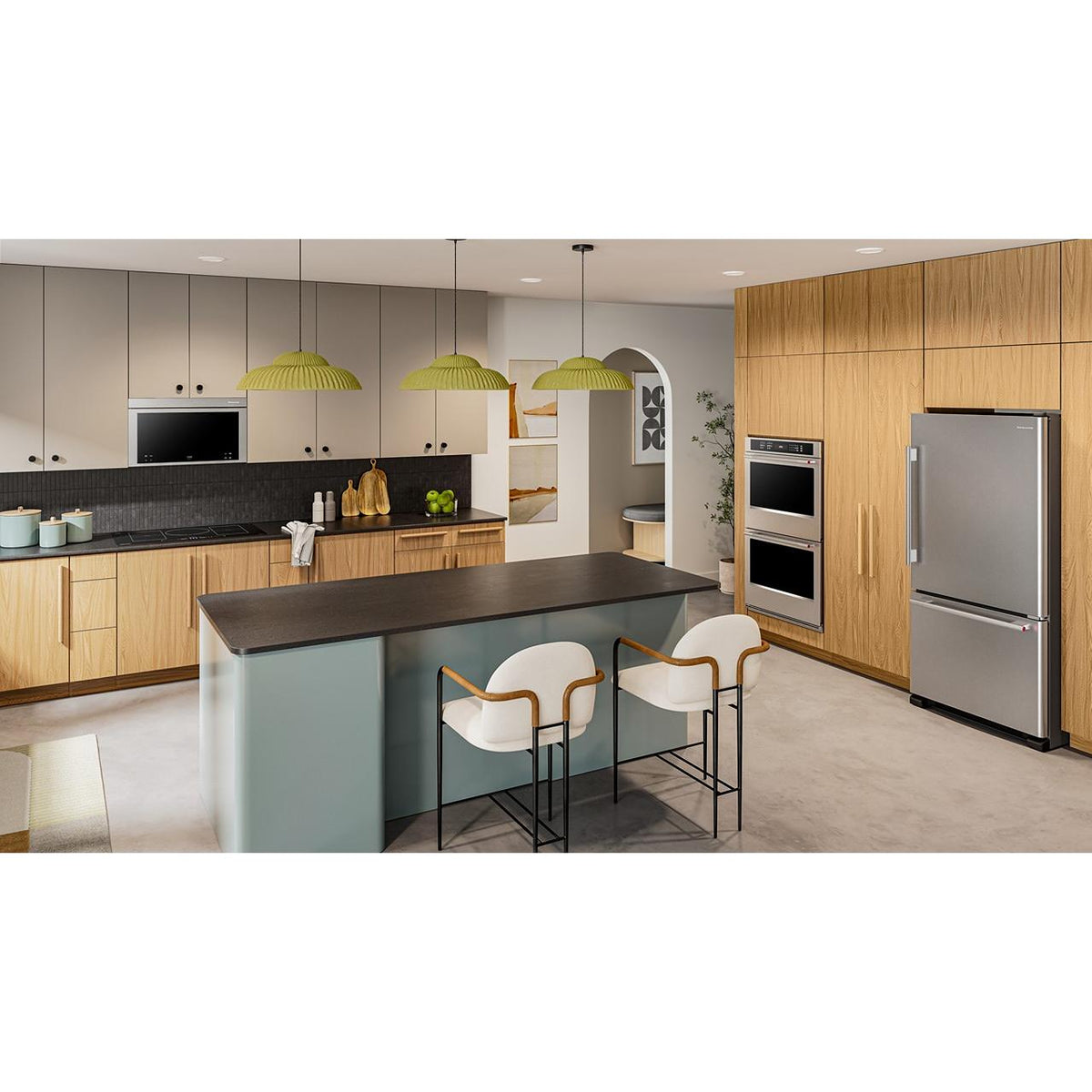 KitchenAid 33-inch, 22.1 cu. ft. Freestanding Bottom Freezer Refrigerator with Full-Width Pantry Drawer KRBR133SPS IMAGE 11