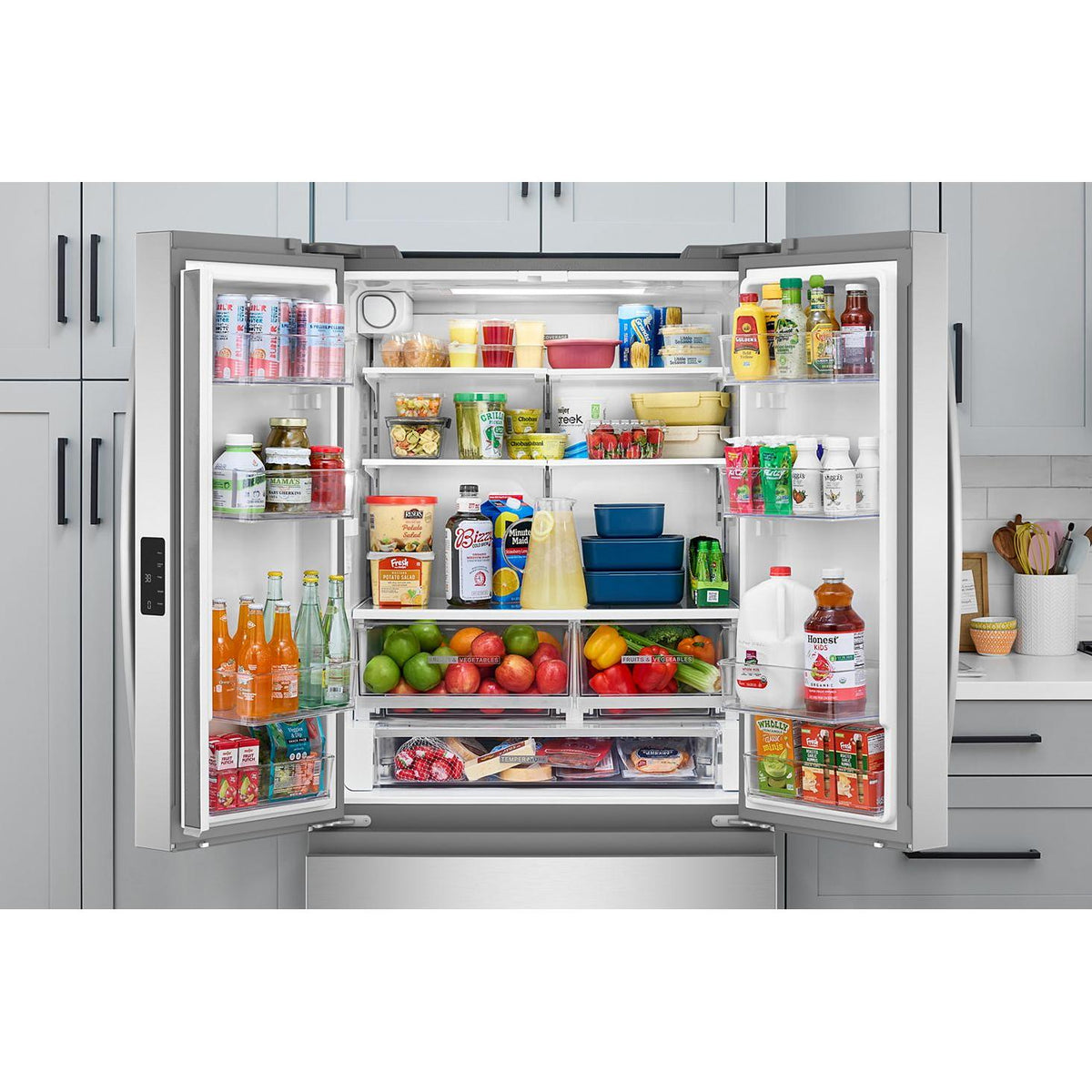 Whirlpool 36-inch, 24.3 cu. ft. Counter-Depth French 3-Door Refrigerator with True Clearance Hinges WRFC3036RZ IMAGE 8