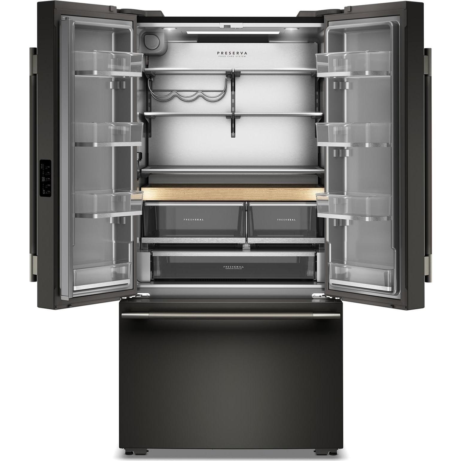KitchenAid 36-inch, 24.8 cu. ft. Counter-Depth French 3-Door Refrigerator with Internal Water Dispenser KRFC336SBE IMAGE 2