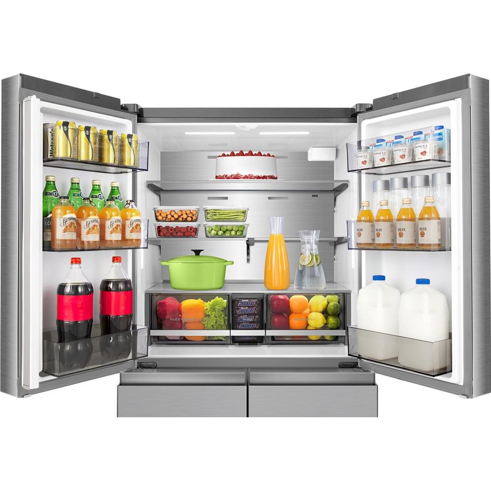Hisense 36-inch, 22.6 cu. ft. Freestanding French 4-Door Refrigerator with Water and Ice Dispensing System RQ23G4FSEI IMAGE 7