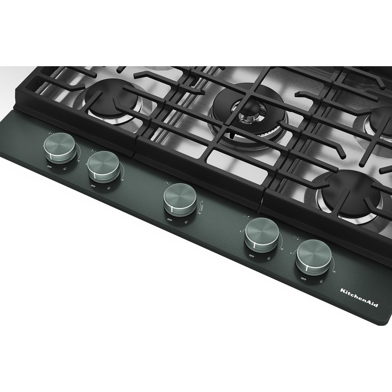 KitchenAid 30-inch Built-in Gas Cooktop with 5 Burners KCGK530SJP IMAGE 3