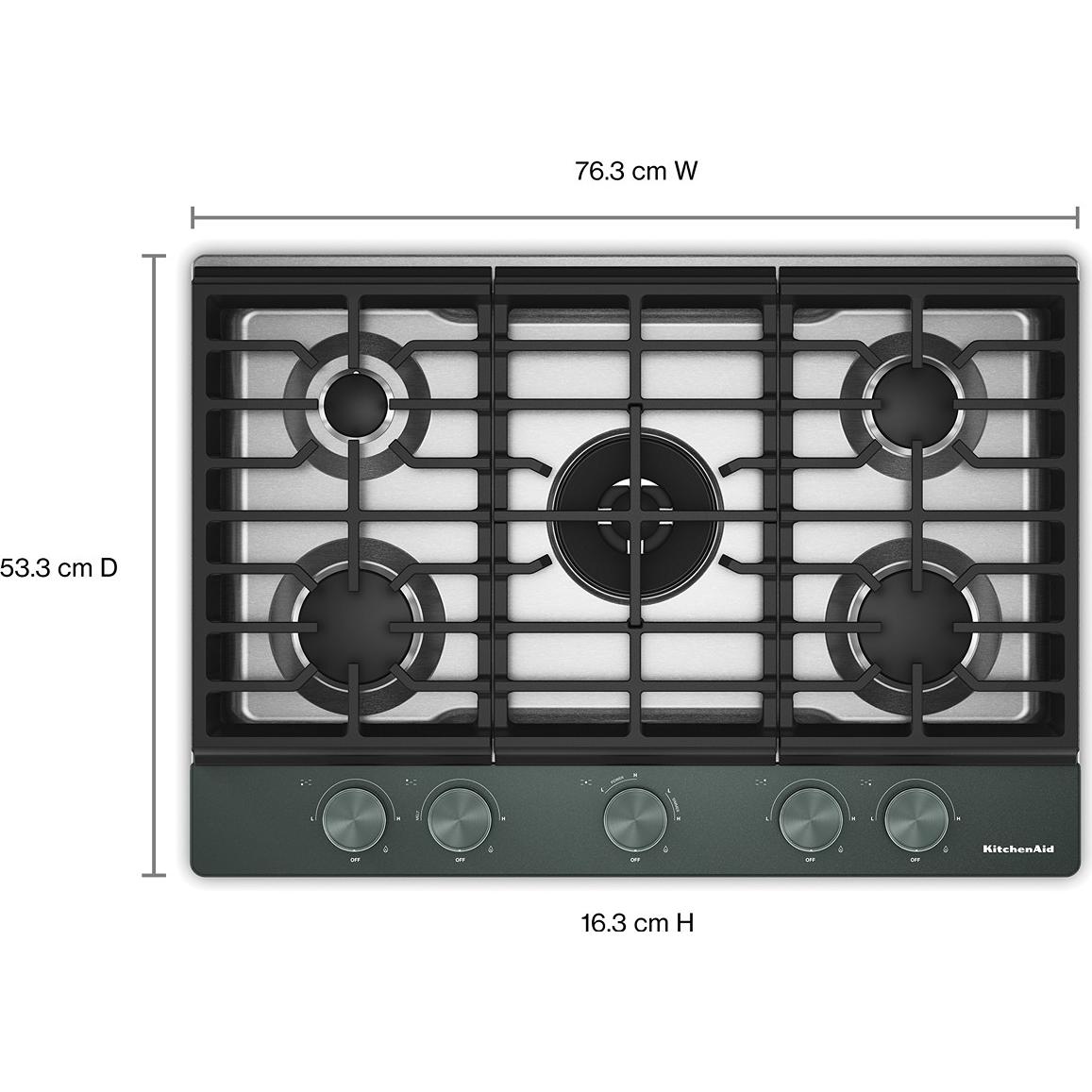 KitchenAid 30-inch Built-in Gas Cooktop with 5 Burners KCGK530SJP IMAGE 4