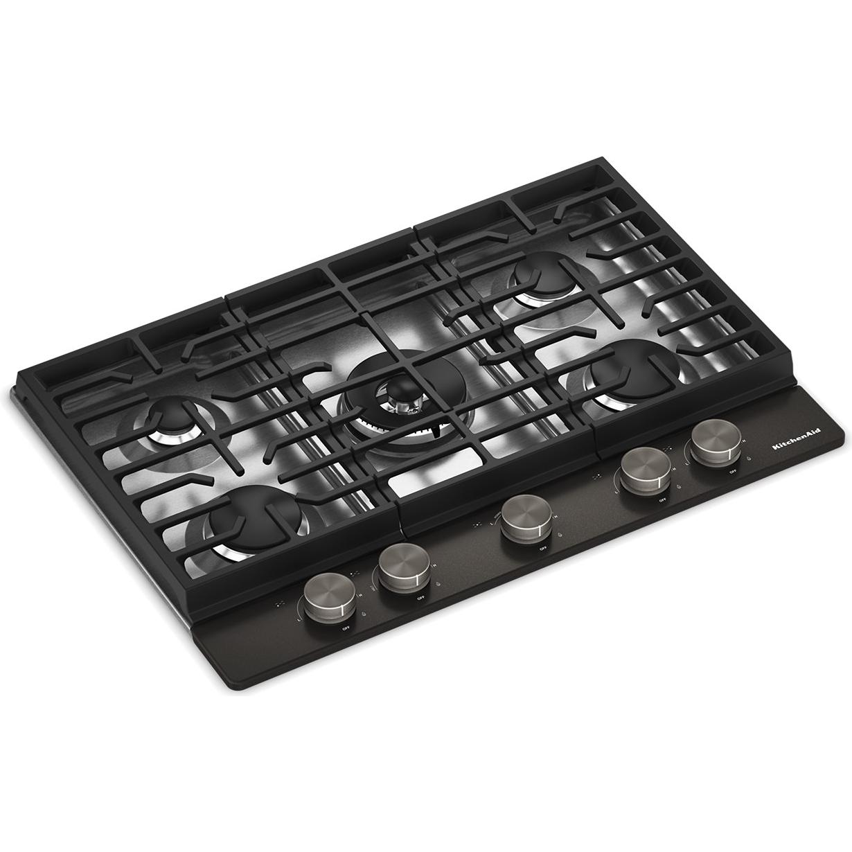 KitchenAid 30-inch Built-in Gas Cooktop with 5 Burners KCGK530SBE IMAGE 2
