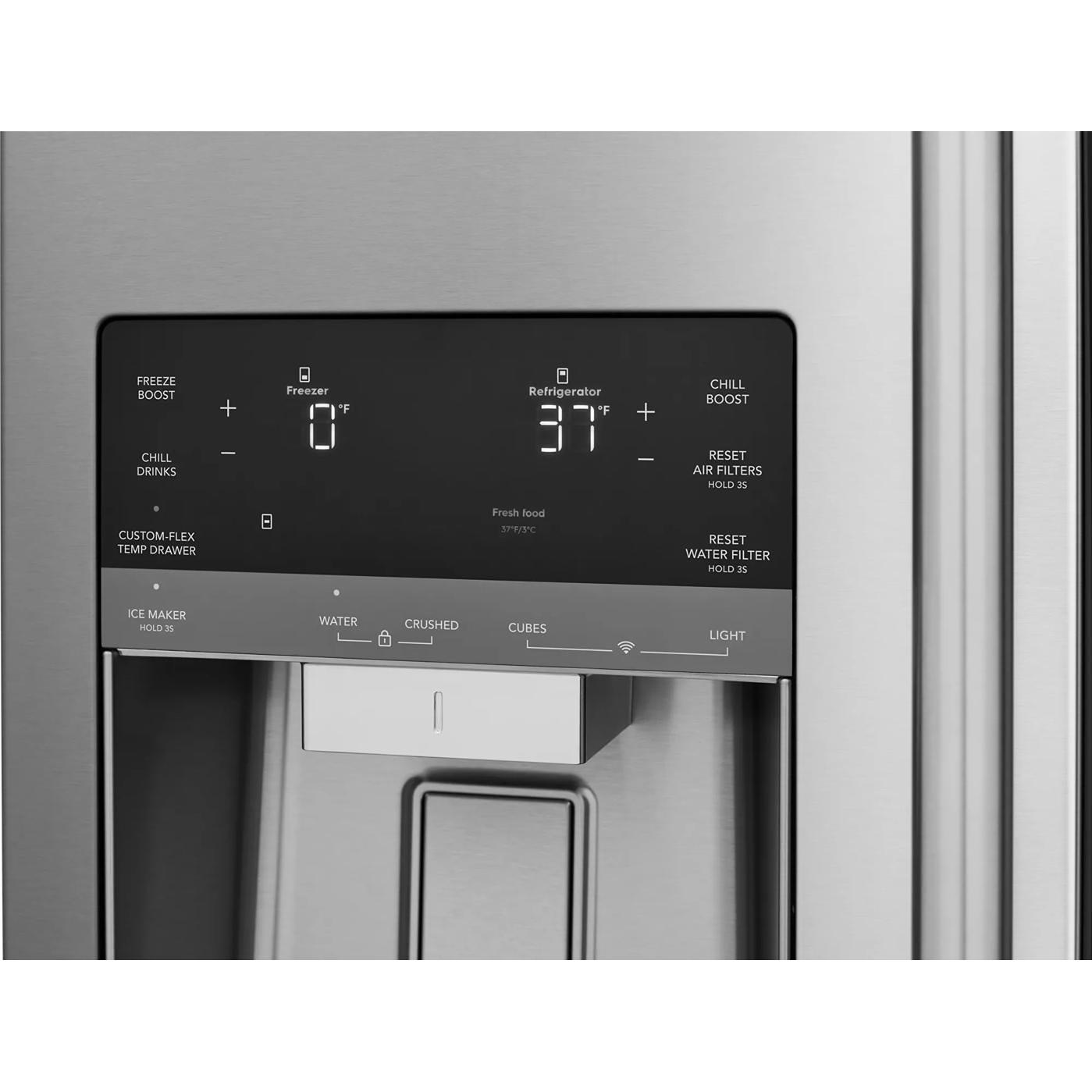 Frigidaire Professional 36-inch, 26.3 cu. ft. Freestanding French 4-Door Refrigerator with Custom-Flex® Temperature Drawer PRMS2790BF IMAGE 4