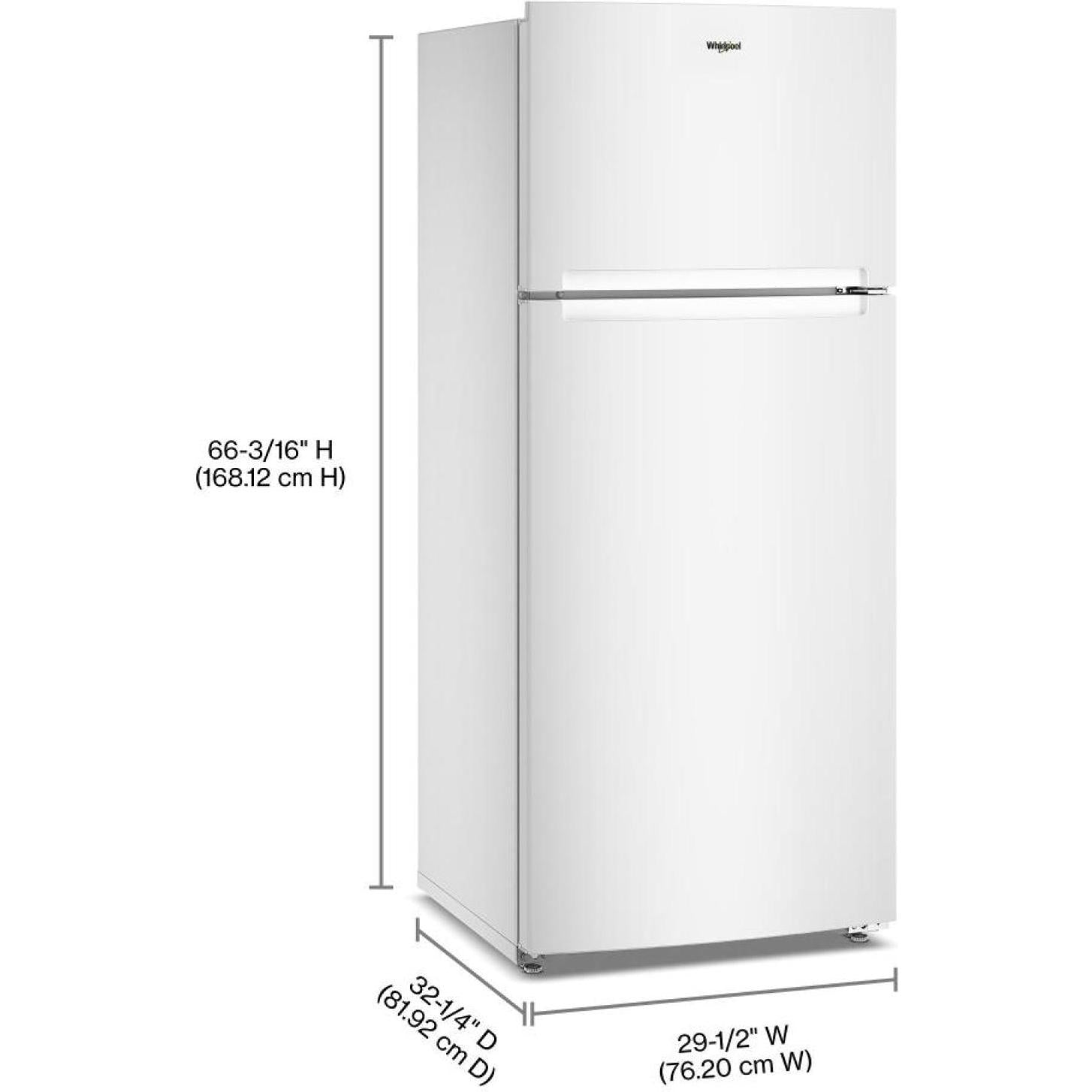Whirlpool 28-inch, 18.0 Cu. Ft. Top Freezer Refrigerator with Total Coverage Cooling WRTX5118TZ IMAGE 12