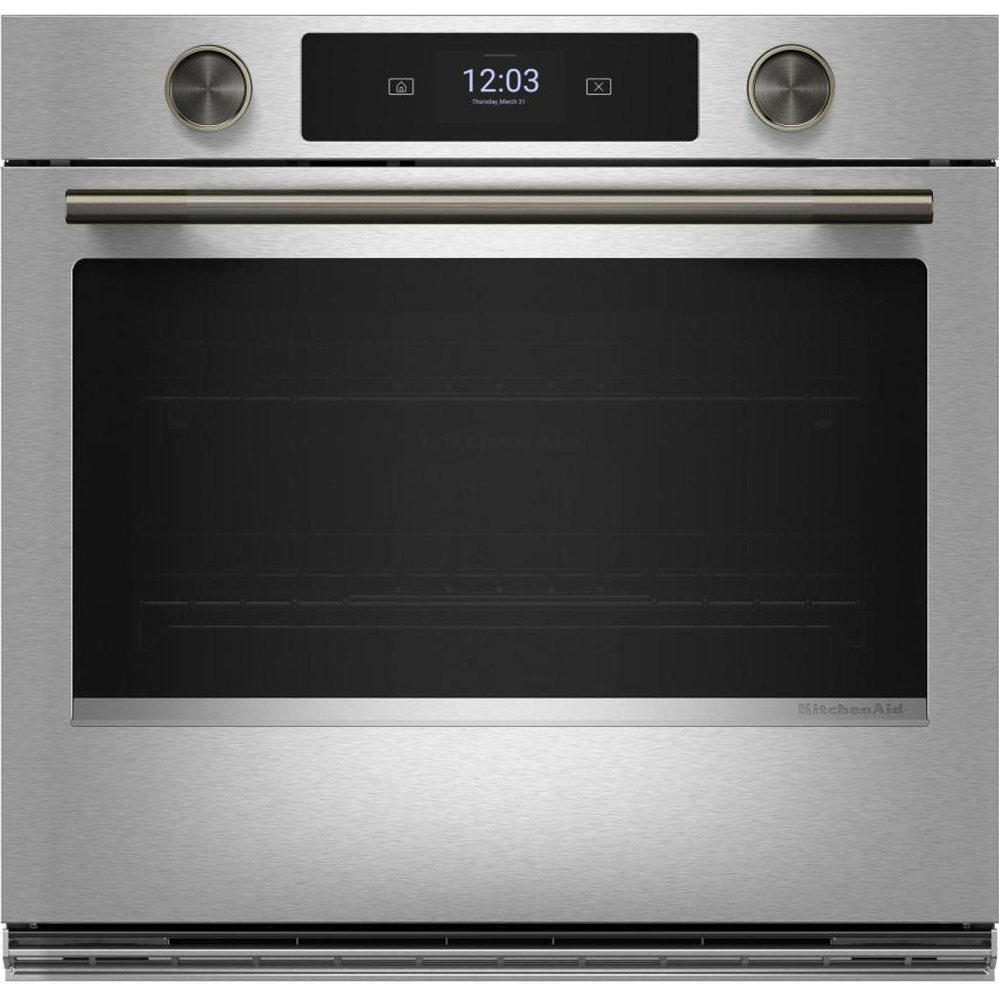 KitchenAid 30-inch Smart Electric Single Wall Oven with Intelligent Cooking Camera KOES930SPS IMAGE 1