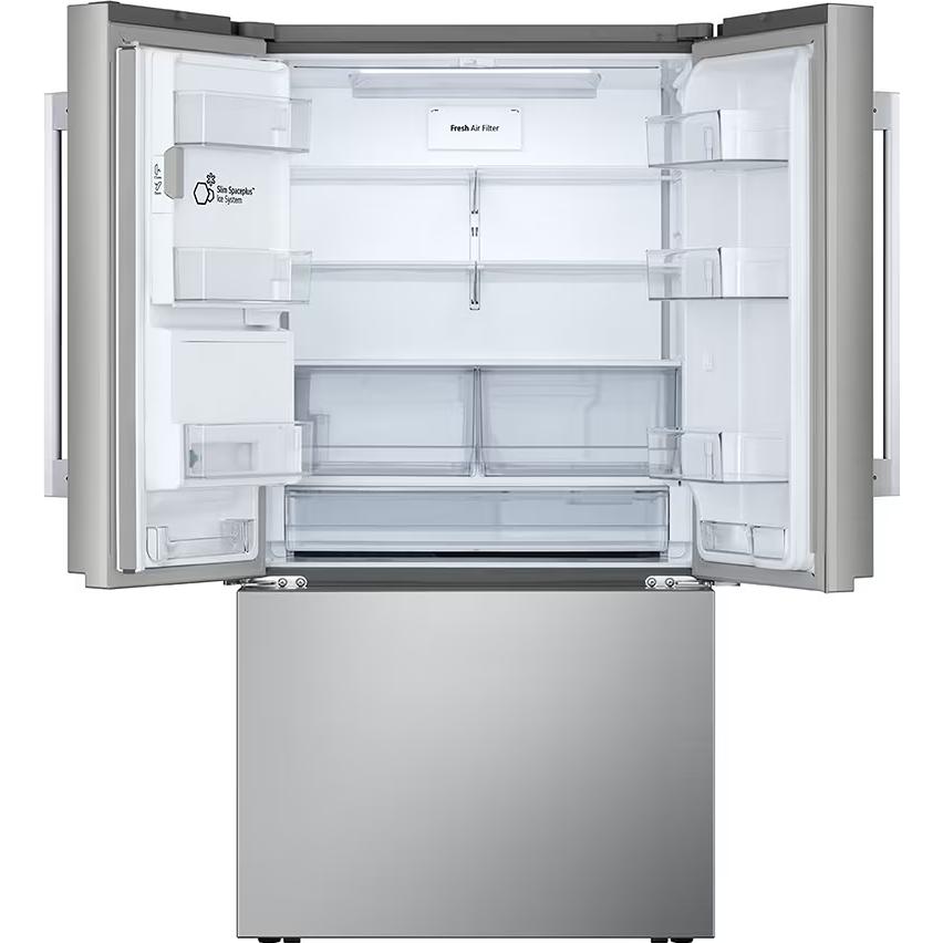 LG 36-inch, 25.5 cu. ft. Counter-Depth MAX® Freestanding French 3-Door Refrigerator with Ice & Water Dispenser LF26WCH62S IMAGE 2