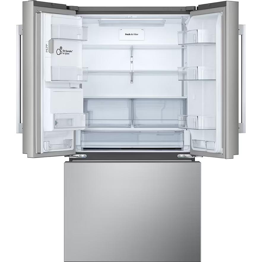 LG 36-inch, 25.5 cu. ft. Counter-Depth MAX® Freestanding French 3-Door Refrigerator with Ice & Water Dispenser LF26WCH62S IMAGE 3