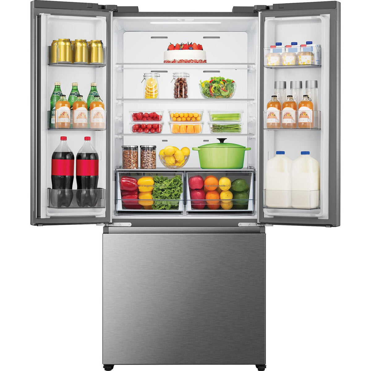 Hisense 32-inch, 19.3 cu. ft. Counter-Depth French 3-Door Refrigerator with WiFi RF19A3CSEI IMAGE 2