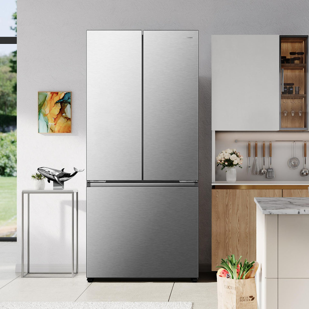 Hisense 32-inch, 19.3 cu. ft. Counter-Depth French 3-Door Refrigerator with WiFi RF19A3CSEI IMAGE 7
